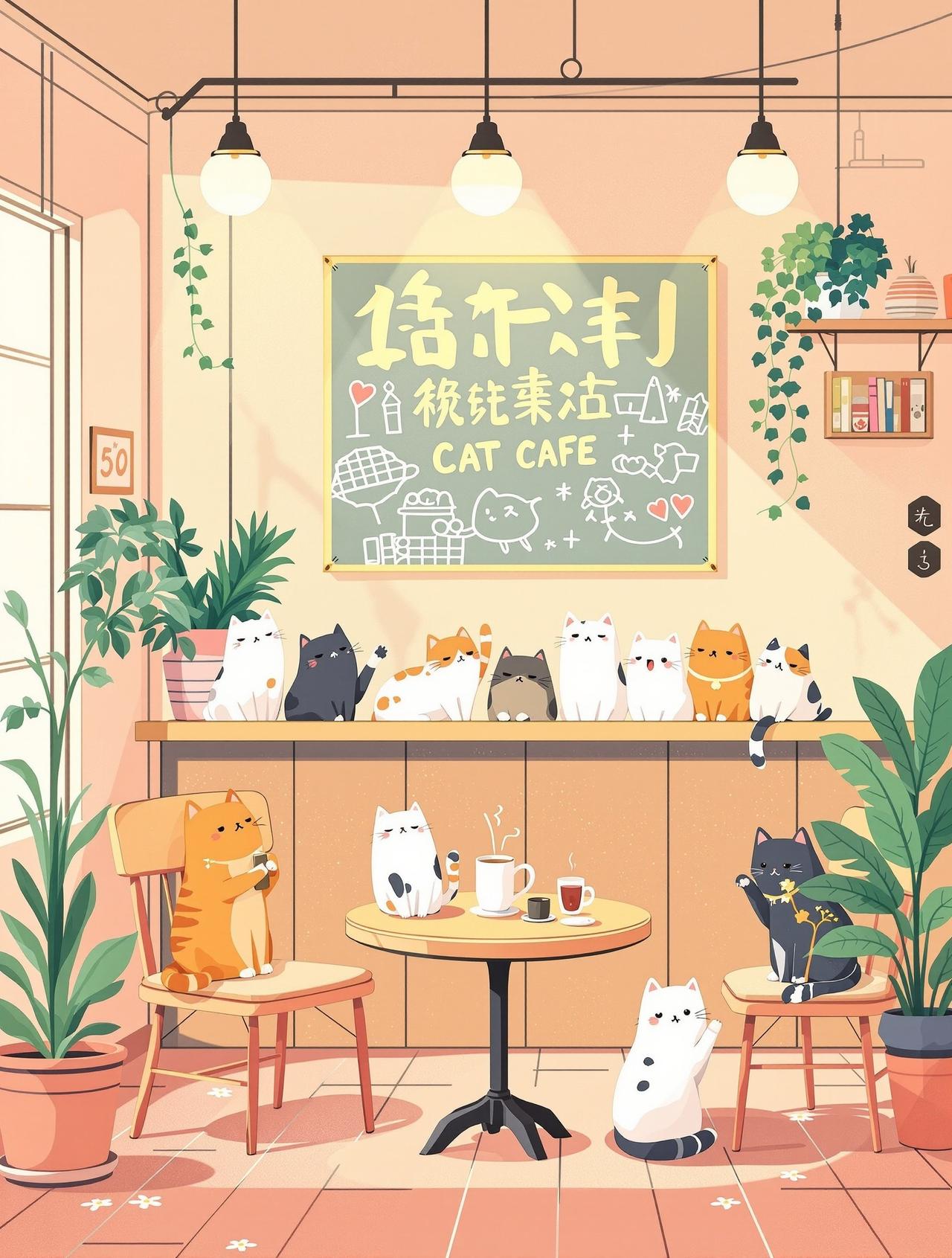 黄果魔改 - 猫咪咖啡馆 - 温情日常治愈动漫短剧